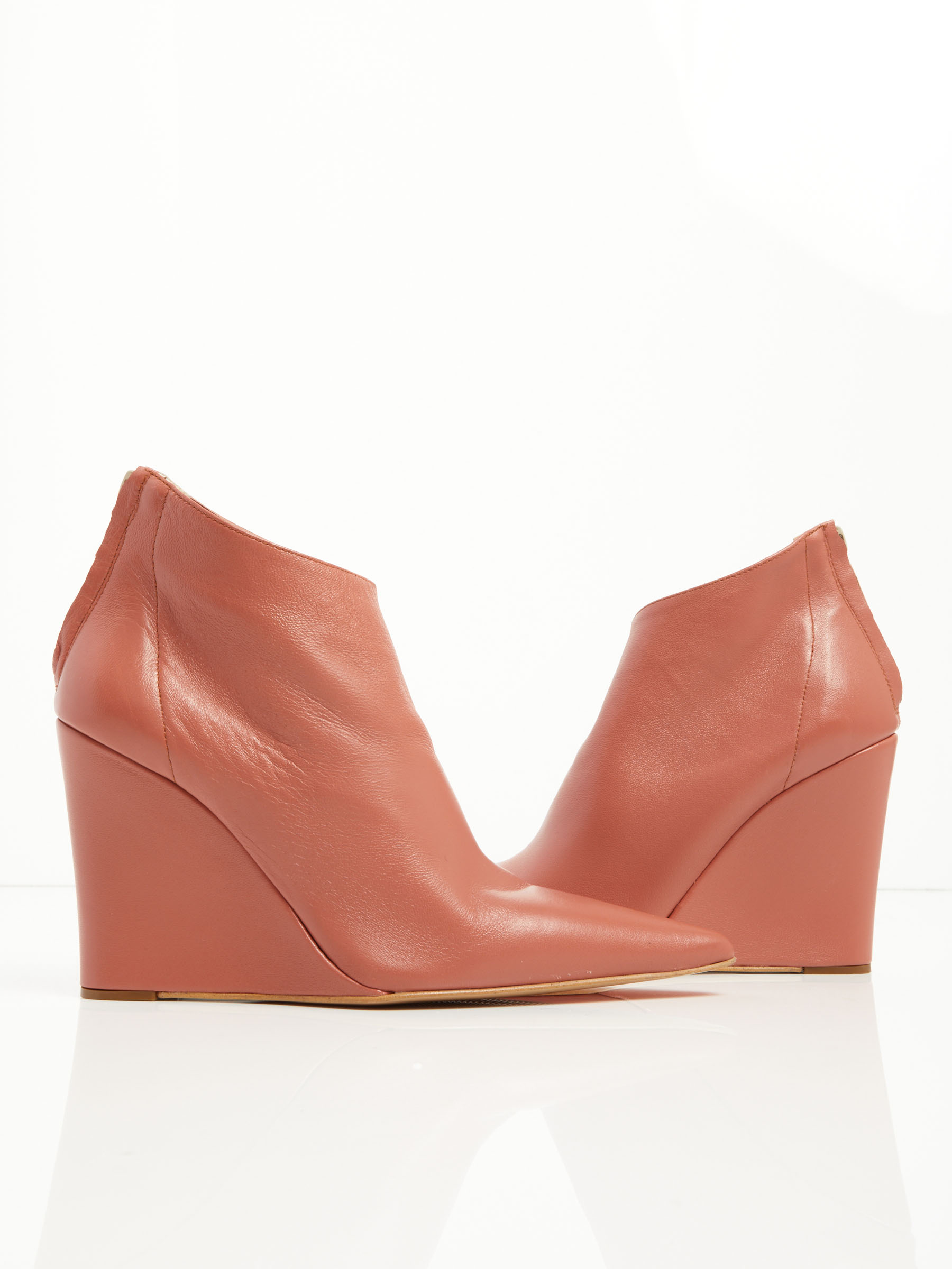 Offerte Wedge Leather Ankle Boots F0545554-0470 Economici